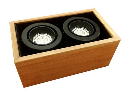 Osado plafón de madera 2 luces